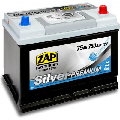 ZAP Silver Premium 12V 75Ah 750A 57550 – Hledejceny.cz