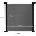 Ruhhy 22941 Svinovací bezpečnostní zábrana 154 x 86 cm černá – Zboží Dáma