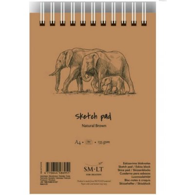 SMLT Blok Sketch Natural Brown A5 135 g/m2 80 listů – Hledejceny.cz