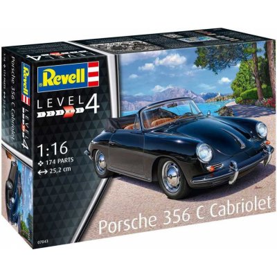 Revell Plastic ModelKit auto 07043 Porsche 356 Cabriolet 1:16
