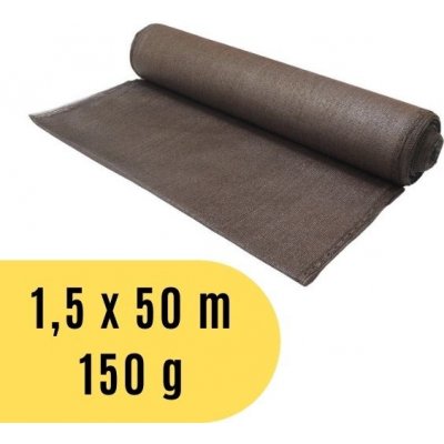 Stínící tkanina 1,5 x 50 m, 150 g / m2 - hnědá – Zboží Mobilmania