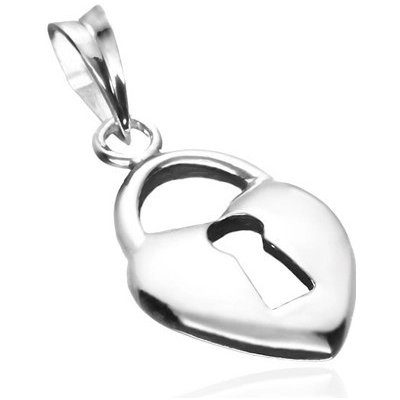 Šperky eshop Přívěsek ze stříbra 925 kladka v podobě srdce X45.2