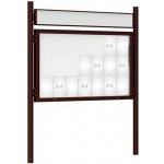 PROCITY Venkovní vitrína model 1000 21 x A4, hnědá, včetně sloupků a záhlaví | Zboží Auto