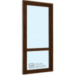 Kömmerling balkonové dveře 70 AD OS s příčkou pravé tmavý dub/bílá 80 x 210 cm jednostranná klika + madýlko + PVC rám – Hledejceny.cz