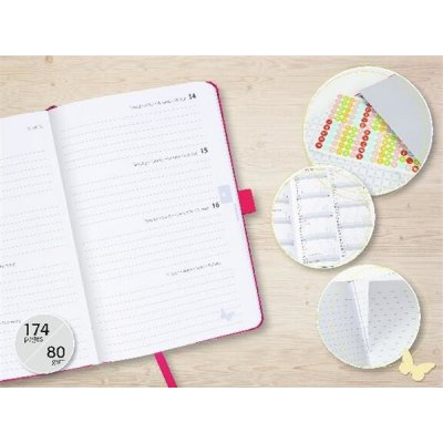 Sigel Jolie J6110 A6 týdenní 2026 růžová – Sleviste.cz