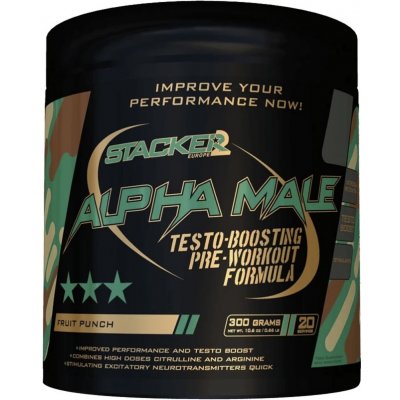 Stacker2 Alpha Male Testo-boosting Pre-workout 300 g – Zboží Dáma