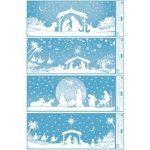 Okenní fólie pruh 60 x 22,5 cm, Betlém s glitry č.1 – Hledejceny.cz