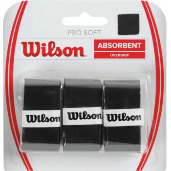 Wilson Pro Soft overgrip 3ks černá