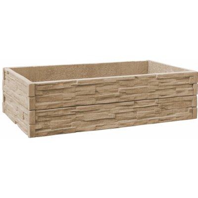 Betonový vyvýšený záhon 200 x 100 cm, výšky 50 cm, pískovec – Hledejceny.cz