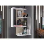 MIRJAN 24 Nástěnná police MORIKO 85x65 cm bílá/dub sonoma MJ0056 – Hledejceny.cz