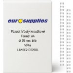 EUROSUPPLIES Plastové hřbety 25 bílé 50ks lamre21dr25bl – Hledejceny.cz