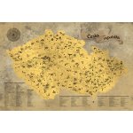 Giftio Stírací Mapa Česka Deluxe - Zlatá – Zboží Dáma