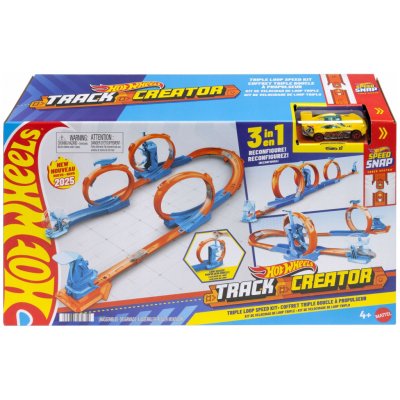 Hot Wheels Creator dráha trojitá smyčka JDW39 – Zboží Dáma