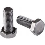 Šroub metrický M10 x 16 mm, šestihranná hlava, celý závit, DIN 933, ocel tř. 8.8, zinek bílý, (100ks) – Zboží Mobilmania