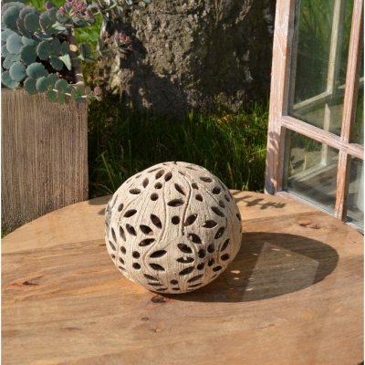 Keramická koule na svíčku s motýlkem 12 cm Motiv: Šamotová – Hledejceny.cz