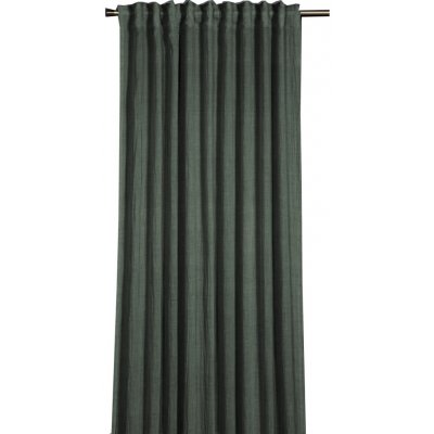 Sehlbach Závěs se skrytými poutky, struktura s bavlnou, tmavě zelený 245 x 135cm – Hledejceny.cz