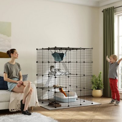 PawHut Klec pro malá zvířata černá 105 x 105 x 140 cm – Sleviste.cz