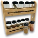 JJA Sada kořenek BLACK 80 ml s bambusovým stojanem na kořenky ZENI 12 ks – Zboží Dáma