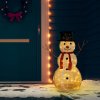 Vánoční osvětlení Nabytek XL Dekorativní vánoční sněhulák s LED luxusní tkanina 90 cm