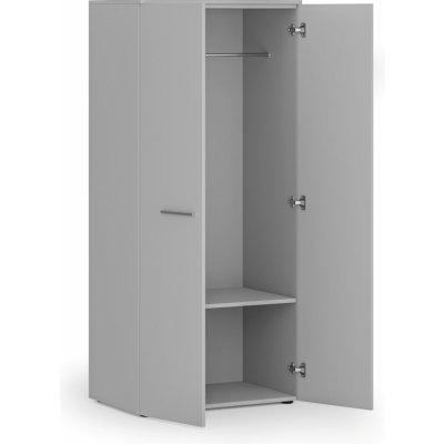 Primo Kancelářská šatní skříň GRAY, 1 police, šatní tyč, 1781 x 800 x 500 mm, šedá – Zboží Dáma