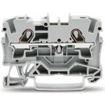 WAGO Svorka 2004-1201, 2vodičová průchozí, boční a středový popis, na DIN lištu 35 × 15 a 35 × 7,5, push-in CAGE CLAMP®, 4 mm², šedá 2004-1201 – Zboží Mobilmania