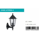 Eglo 22468 Venkovní nástěnné svítidlo LATERNA 4 1xE27/60W černá – Hledejceny.cz
