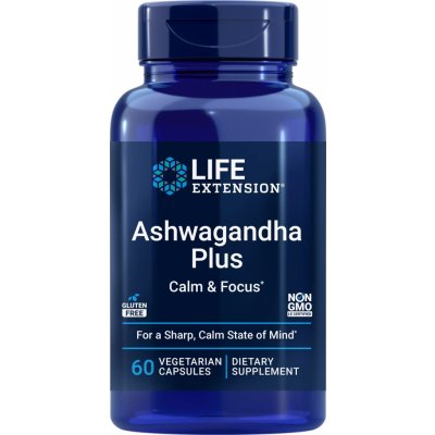 Life Extension Ashwagandha Plus Calm & Focus 60 Veg kapslí