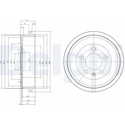 Brzdový buben DELPHI BF463 | Zboží Auto