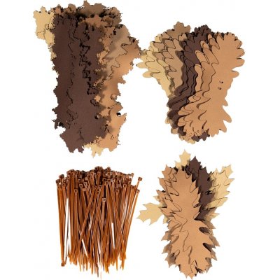 Anareus balení 3D maskovacích listů SilkLeaf, velké 308 ks Hnědá – Zboží Dáma