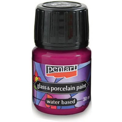 Pentart Barva na sklo a porcelán 30 ml magenta – Zboží Mobilmania