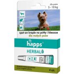 HAPPS Bylinné kapky proti blechám a klíšťatům pro malé psy 5-10 kg – Sleviste.cz