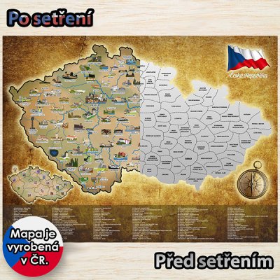 Stírací mapa Česká republika – Sleviste.cz