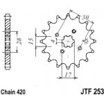 JT Sprockets JTF 253-16 – Zboží Mobilmania