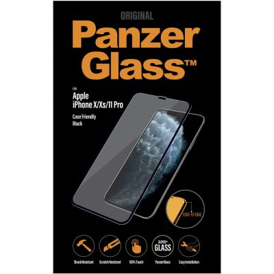 PanzerGlass - Tvrzené Sklo Case Friendly pro iPhone X, XS a 11 Pro, black, Černá 2664 – Zboží Mobilmania