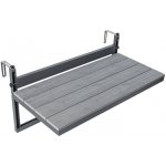 TZB Závěsný balkonový stůl AGATTI šedý – Zbozi.Blesk.cz