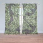 Sablio Záclony Abstrakce listů: 2ks 150x250cm – Hledejceny.cz