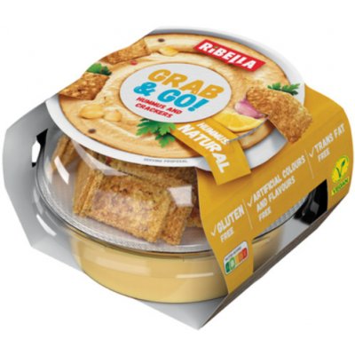 Ribella Grab&Go Natural hummus s krekry, vegan 130g – Zboží Dáma