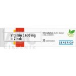 Generica Vitamin C 600 mg + Zinek šumivé 20 tablet – Hledejceny.cz