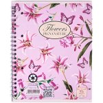 Pigna Kroužkový blok Nature Flowers A5, čtverečkovaný 60 listů – Zboží Živě