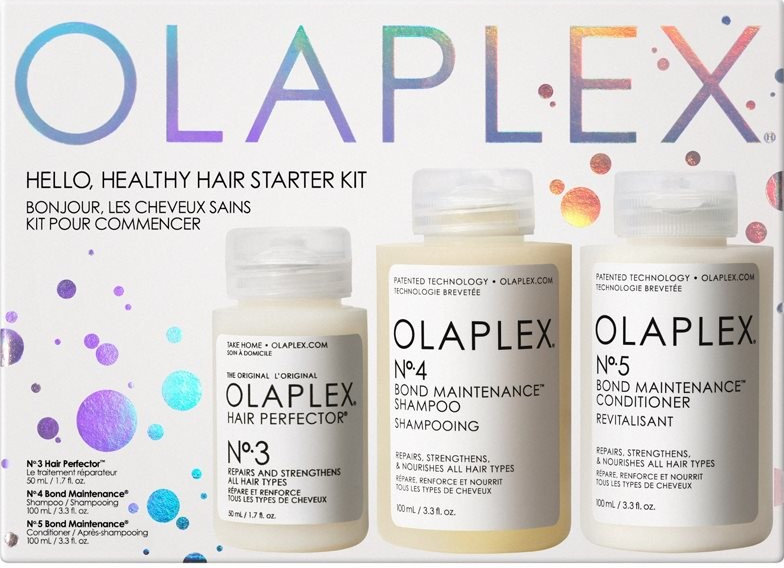 Olaplex Hello, Healthy Hair Starter Kit Olaplex Professional No. 4 Bond Maintenance Shampoo 250 ml CLEAN obnovující šampon pro všechny typy vlasů 100 ml + Olaplex Professional No. 5