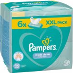 Pampers Fresh Clean Dětské vlhčené ubrousky 6 x 80 ks – Hledejceny.cz