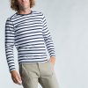 Pánské Tričko Tribord pánské námořnické tričko Sailing 100 s dlouhým rukávem