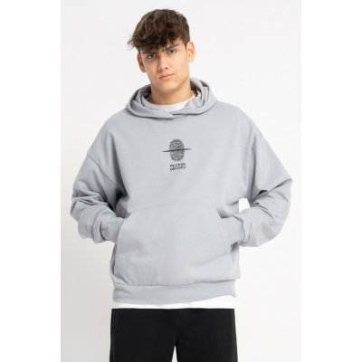 Reporter Young mikina s kapucí a potiskem Otisku prstu světle modrá – Hledejceny.cz