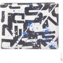Famito Koženková peněženka 9203-04 bílo-černo-modrá