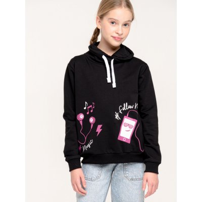 Winkiki Kids Wear Dívčí mikina Music černá – Sleviste.cz