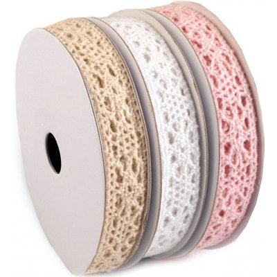 Bavlněná krajka mix šíře 13 mm Varianta: mix č. 2, Balení: 3 ks – Sleviste.cz