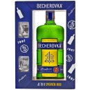 Becherovka 38% 0,7 l (dárkové balení 2 sklenice)