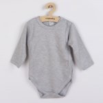 NEW BABY Kojenecké celorozepínací body New Baby Classic II šedé – Zboží Dáma