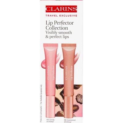 Clarins LS Set : Lip Gloss N° 05 Candy Shimme.12ml + Lip Gloss N° 06 Rosewood Shimm. 12ml