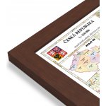 Excart Maps ČR - nástěnná automapa 240 x 135 cm (vydání 2026) Varianta: mapa v dřevěném rámu, Provedení: Pegi višeň – Zboží Dáma